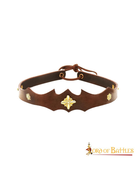 Diadema de cuero y latón para...