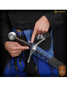 Verstelbare leren tahali voor rechtshandige zwaarden