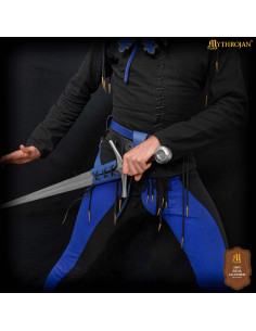 Tahalí de cuero genuino medieval ajustable, mano izquierda 2