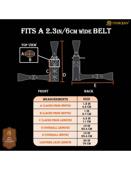 Tahalí de cuero genuino medieval...