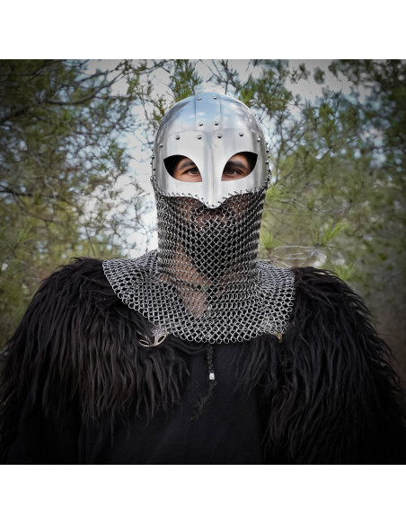 Vikinger Helm mit Kettenhemd (16 g.)