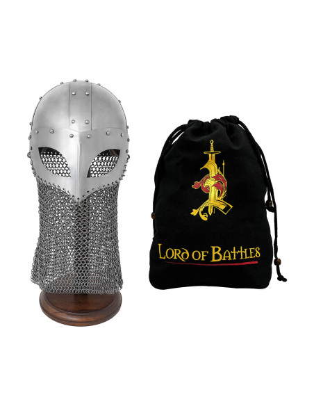 Casco vikingo con verdugo cota de...