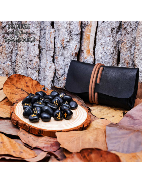 Viking Runes Waarzegging Set met Leerzak