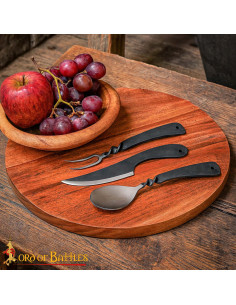 Set de cubiertos medievales acero inoxidable, con funda...