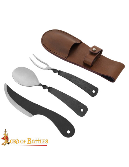 Middelalderlig bestik sæt i rustfrit...