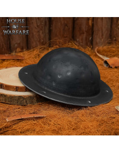 Umbo-Schild aus schwarzem Stahl battleready, 1,8 mm.