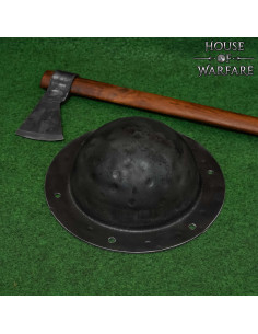 Umbo schild van zwart staal, battleready, 1,8 mm 2