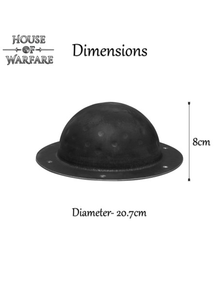 Umbo-Schild aus schwarzem Stahl...