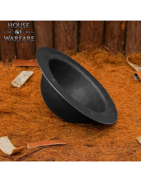 Umbo-Schild aus schwarzem Stahl...