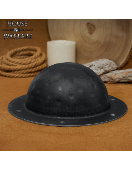 Umbo-Schild aus schwarzem Stahl...