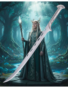 Uofficiel replika af Thranduïl sværd med stand, Hobbitten