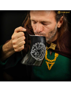 Vikingse hoornbeker met draak en riem 2