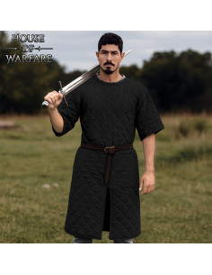 Padded medieval gambeson with half sleeves for LARP