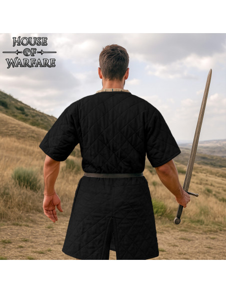 Padded medieval gambeson with half...
