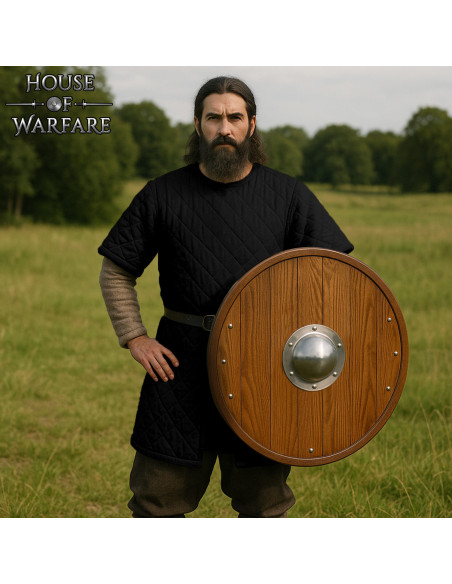 Padded medieval gambeson with half...