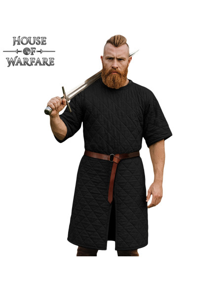 Padded medieval gambeson with half...