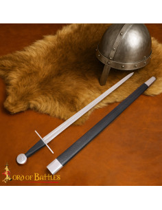 Espada Vikinga Acero Templado Forjada a Mano con Vaina