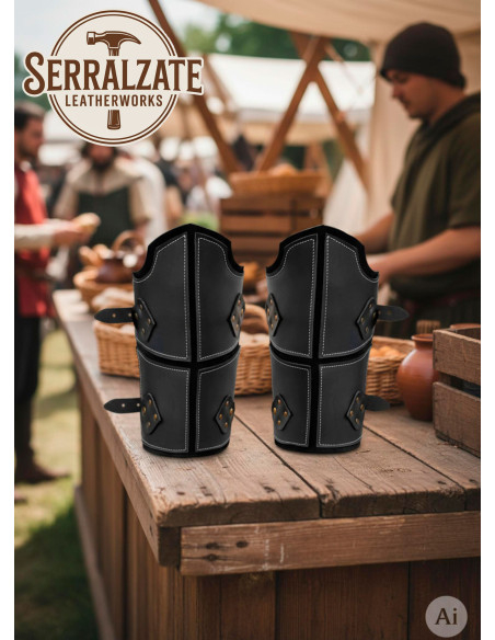 Echte schwarze Lederarmbänder für...