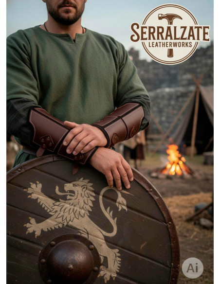 Echte braune Lederarmschützer für...