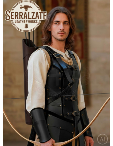 Echte leren quiver voor op de rug