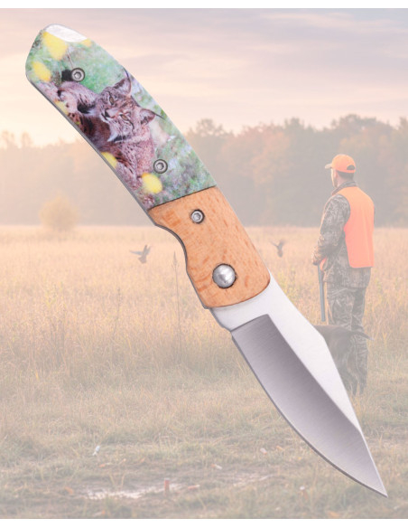 Third kniv med ABS håndtag og lynx...