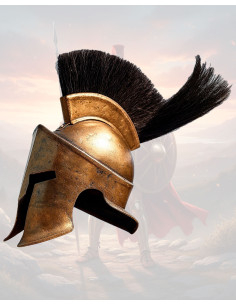 Mini Spartaanse Helm van Leonidas met Veer