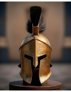 Mini-Spartaner Helm Leonidas mit Feder 2