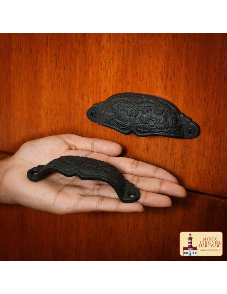 Tirador rústico hierro fundido hoja...