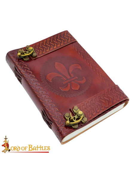 Fleur de Lys Leder Tagebuch mit...