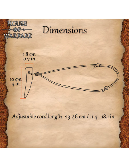 Collar cuerno buey pulido natural con...