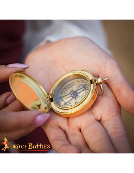 Medievaler Messing-Taschenkompass für...