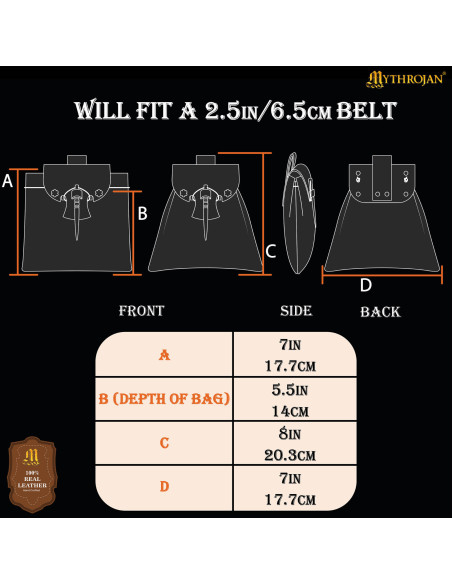 Medieval Mythrojan bæltetaske i sort...