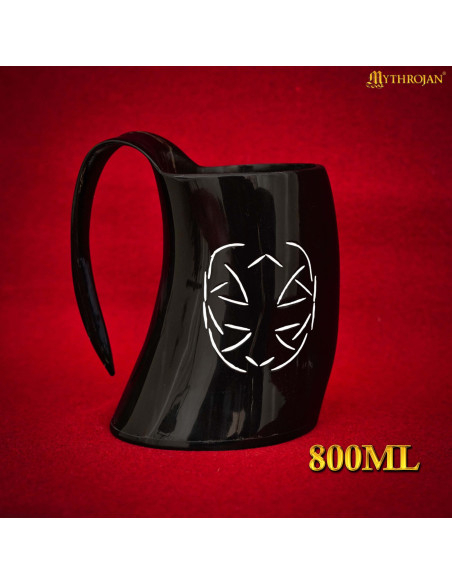 Vikingerhorn mit geometrischem Muster...