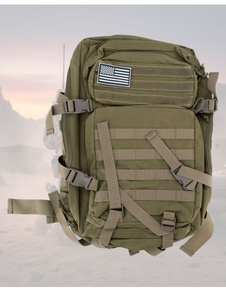 MOLLE taktisk rygsæk 35L-40L grøn...