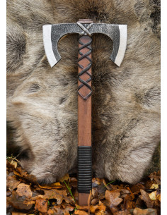 Hacha vikinga doble para LARP, modelo Jorvak