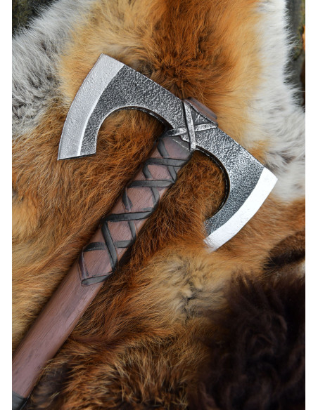 Hacha vikinga doble para LARP, modelo...