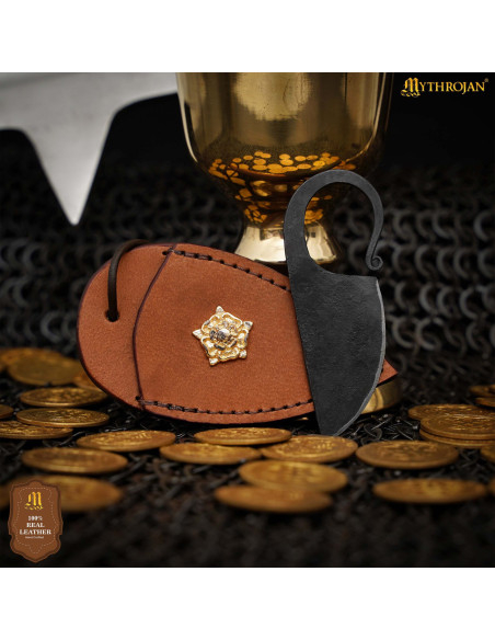 Cuchillo de hierro forjado con funda...