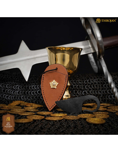 Cuchillo de hierro forjado con funda...