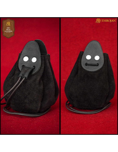 Bolsa medieval de ante con cordón...