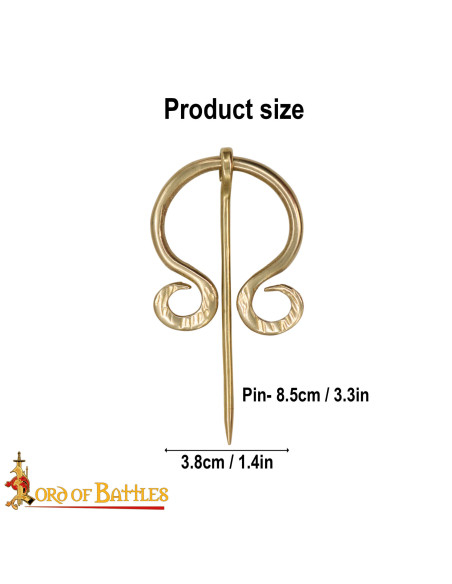 Viking Kappe Lukning i Poleret Guld...