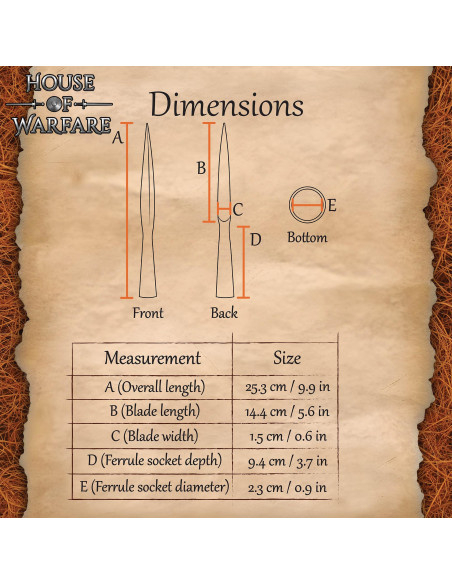 Håndsmedet vikingespydspids i...