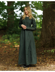 Mittelalterliches Kleid Modell Jovina, grüne Farbe 2