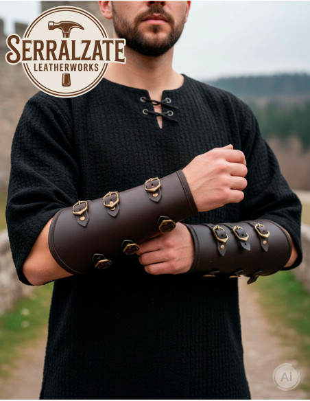 Middlealvbracelet til krigere, brune