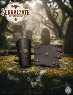 Schwarze keltische Blumenarmbänder für Krieger