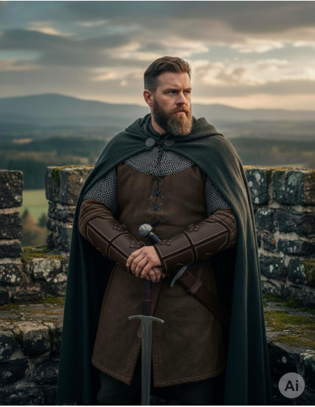 Echte braune Leder-Wadenstücken für...