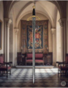 Großes Kapitänsschwert, golden 2