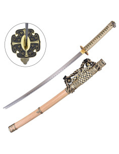 Traditionele Japanse decoratieve katana met messing details