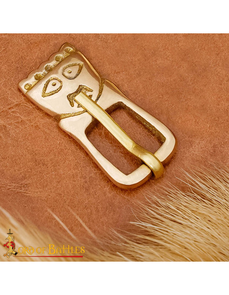 Middeleeuwse gesp in messing 14e...