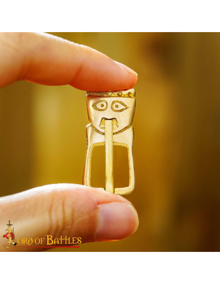 Middeleeuwse gesp in messing 14e...