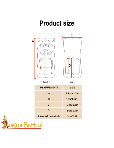 Hebilla medieval en latón Siglo XIV,...